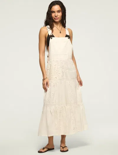 Lucky Brand Women's Cutwork Overall Maxi Dress In Neutral