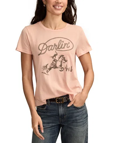 Lucky Brand Women's Darlin Cowgirl Classic Cotton T-shirt In Pink