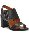 Lucky Brand Women's Darnah Cutout Block-heel City Sandals In Black Leather