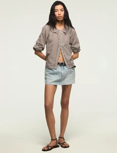 Lucky Brand Women's Denim Mini Skirt In Gray