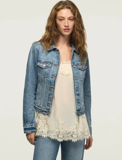 Lucky Brand Women's Denim Shrunken Trucker Jacket In Blue
