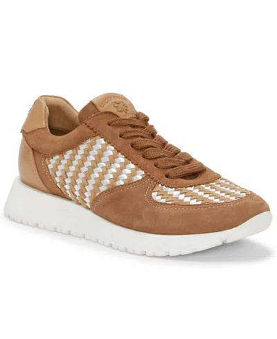 LUCKY BRAND WOMEN'S DEVA WOVEN KNIT LACE-UP SNEAKERS