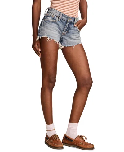 Lucky Brand Women's Distressed Low-rise Festival Shorts In In My Blues Wash