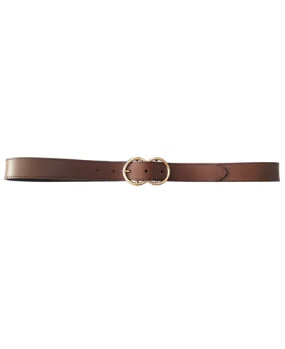 Lucky Brand Women's Double O Ring Leather Pant Belt In Brown