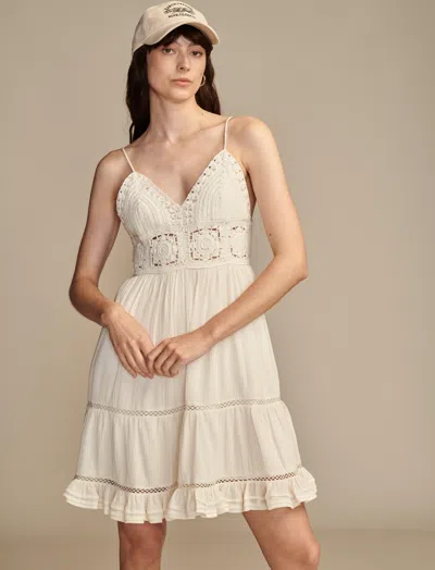 Lucky Brand Women's Dream Crochet Dress In White