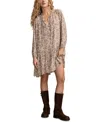 Lucky Brand Women's Dropped Waist Floral Mini Dress In Neutral