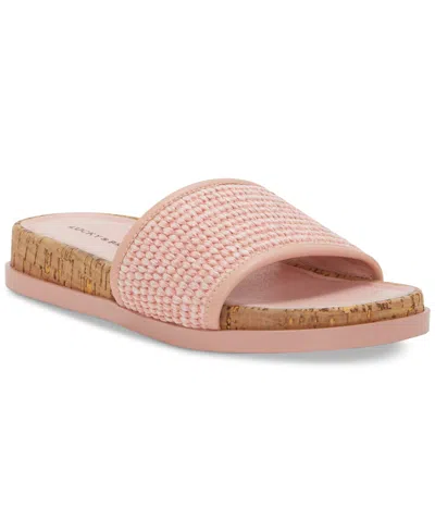 Lucky Brand Women's Dylina Cork Platform Slide Sandals In Bellini Raffia