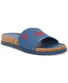 Lucky Brand Dylina Slide Sandal In Light Washed Blue Denim