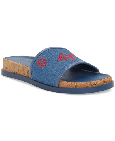 LUCKY BRAND WOMEN'S DYLINA CORK PLATFORM SLIDE SANDALS