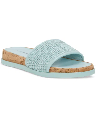 LUCKY BRAND WOMEN'S DYLINA CORK PLATFORM SLIDE SANDALS