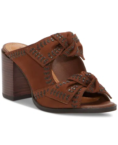Lucky Brand Dynah Sandal In Chocolate Leather