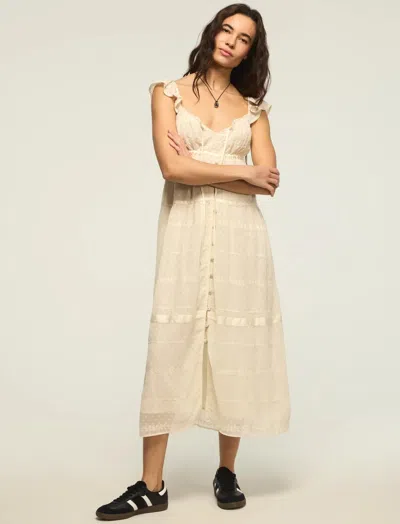 Lucky Brand Women's Easy Tiered Button Through Maxi Dress In Neutral
