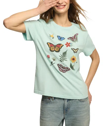 Lucky Brand Embellished Boyfriend Boyfriend T-shirt In Blue