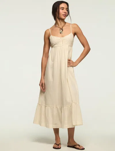 Lucky Brand Women's Embroidered Henley Midi Dress In Neutral