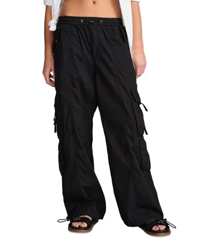 Lucky Brand Women's Exaggerated Cargo Flight Drawcord-waist Pants In Meteorite