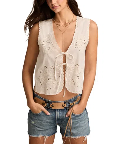 Lucky Brand Women's Eyelet Vest
