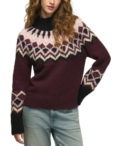 Lucky Brand Women's Fair Isle Mock Neck Long-sleeve Sweater In Multi