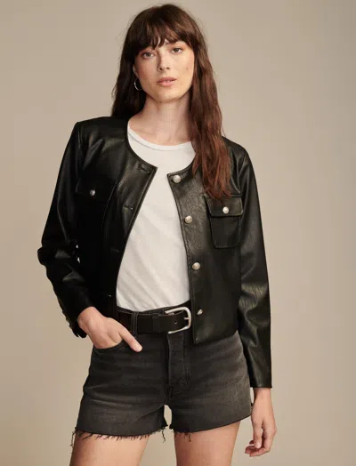 Lucky Brand Women's Faux Leather Jacket In Black