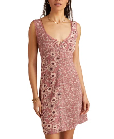 Lucky Brand Women's Femme Print Mix Sleeveless Mini Dress