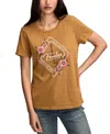 Lucky Brand Fender Floral Graphic T-shirt In Brown