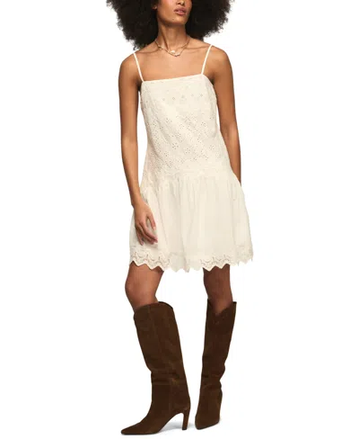 Lucky Brand Women's Festival Square Neck Mini Dress In White