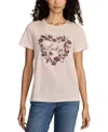 Lucky Brand Women's Floral Heart Classic Crewneck T-shirt In Neutral