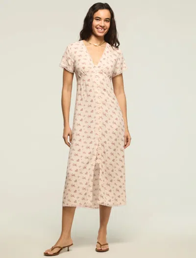 Lucky Brand Women's Floral Simone Midi Dress In Pink