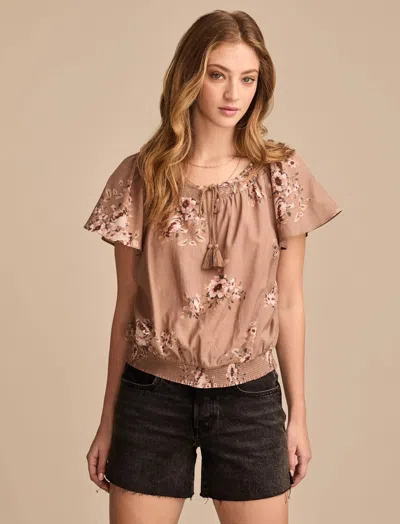 Lucky Brand Women's Flutter Sleeve Top