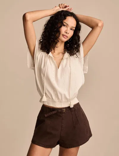 LUCKY BRAND WOMEN'S FLUTTER SLEEVE TOP