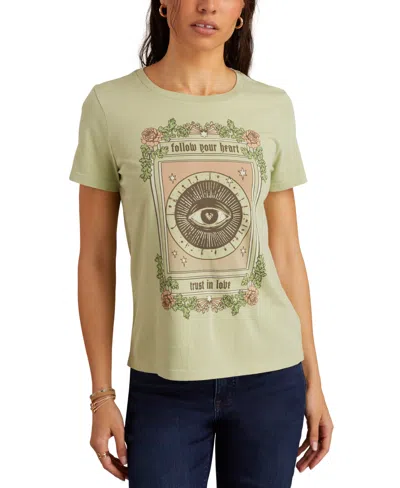 LUCKY BRAND WOMEN'S FOLLOW YOUR HEART CLASSIC CREWNECK T-SHIRT