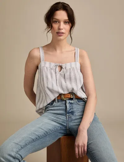 Lucky Brand Women's Gauze Swing Tank In Blue