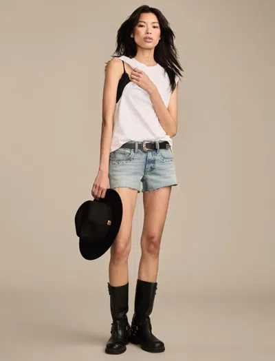 Lucky Brand Women's Gold Rush Legend Mid Rise Festival Short In Blue