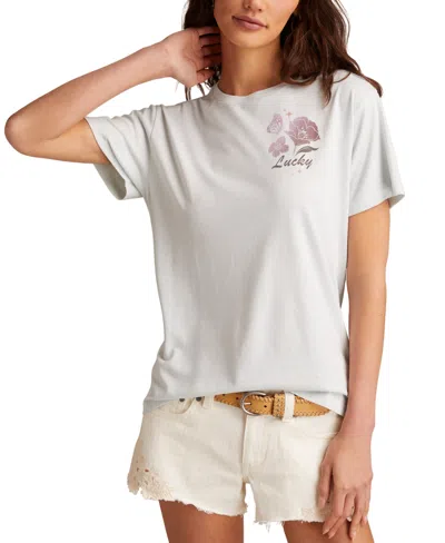 Lucky Brand Women's Graphic-print Cotton Crewneck T-shirt