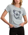 Lucky Brand Women's Grateful Dead Denim Bear Head T-shirt In Gray