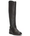 Lucky Brand Women's Hamila Buckle Round Toe Knee High Riding Boots In Black