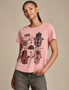 Lucky Brand Women's Hamsa Hands Graphic Print Crewneck T-shirt In Pink