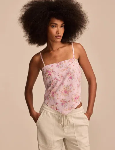 Lucky Brand Women's Hanky Hem Scarf Top In Pink