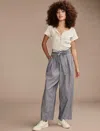 Lucky Brand Cotton Blend Paperbag Pants In Blue