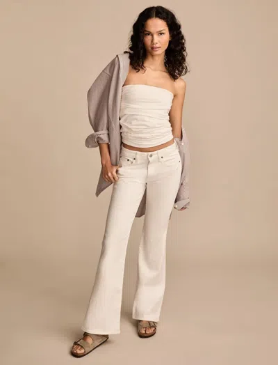 Lucky Brand Women's High Rise Curvy Flare In White