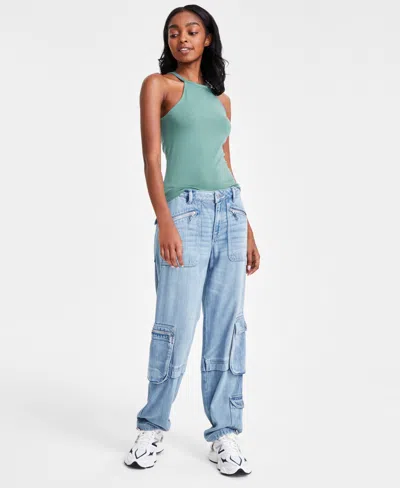 Lucky Brand Women's High-rise Denim Cargo Jeans In Homebase