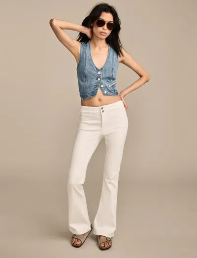 Lucky Brand Women's High Rise Seamed Stevie Flare In White