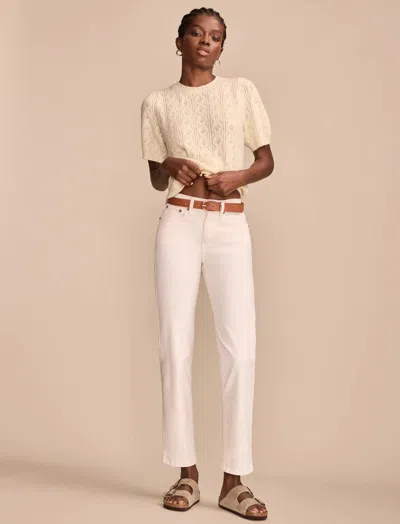 Lucky Brand Women's High Rise Zoe Straight In White