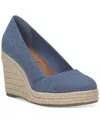 Lucky Brand Imula Platform Wedge Espadrille In Blue Denim Multi