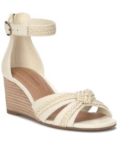 Lucky Brand Women's Jaelah Criss-cross Braided Wedge Sandals In Neutral