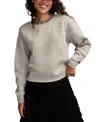 Lucky Brand Beaded Crewneck Sweatshirt In Gray
