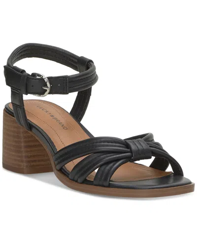 Lucky Brand Jolenne Ankle Strap Sandal In Black Leather