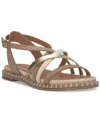 Lucky Brand Women's Kielly Strappy Whipstitch Flat Sandals In Rhodonite Combo Multi Summer Haze
