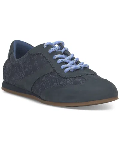 Lucky Brand Women's Kofila Lace-up Low Top Sneakers In Navy Nubuck