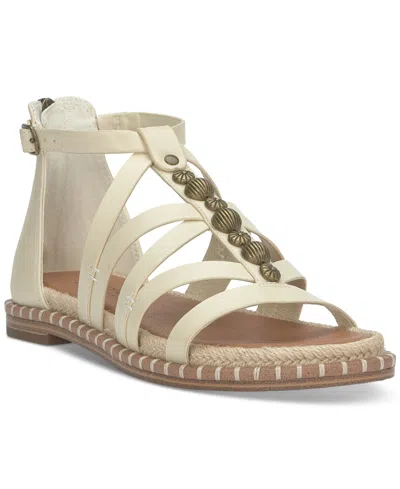 LUCKY BRAND WOMEN'S KORINA EMBELLISHED STRAPPY GLADIATOR FLAT SANDALS