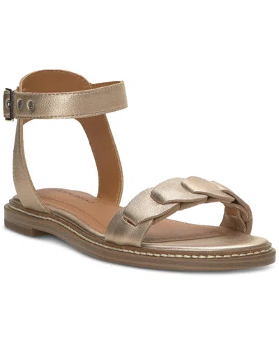 Lucky Brand Kyndall Ankle Strap Sandal In Putty Dove Leather